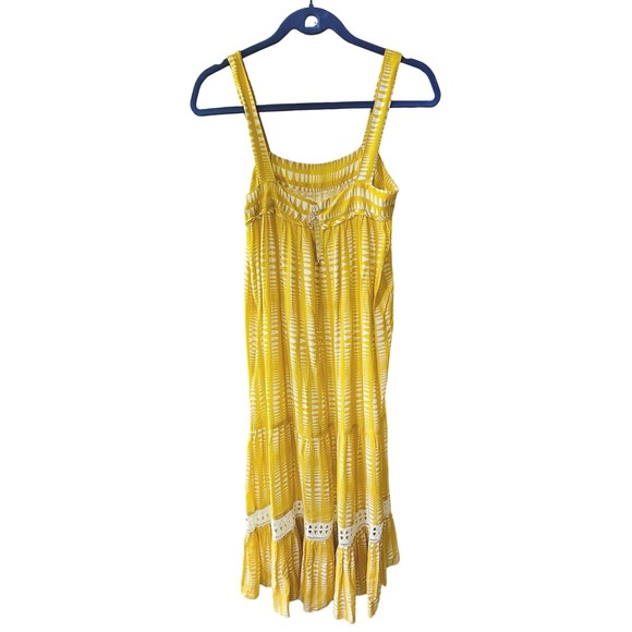 Lemlem Liya Kebede‎ Yellow Tiered Midi Dress Size Small - Picture 6 of 8